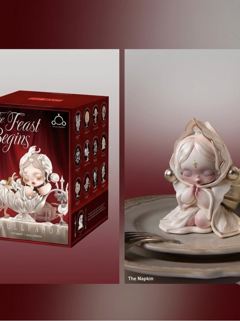 POP MART Skullpanda The Feast Begins Series The Napkin 餐巾的默守 Sealed Bag